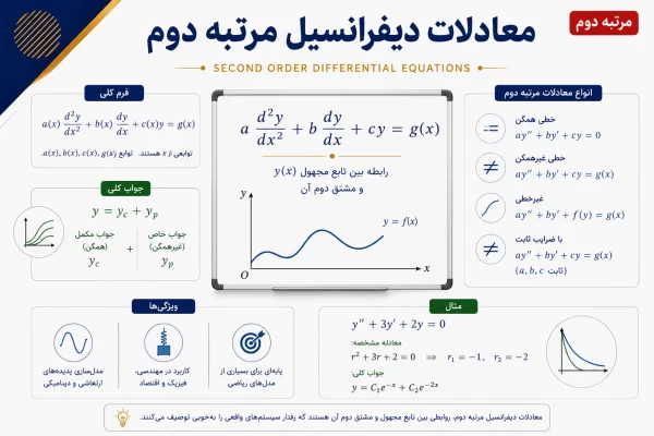 تصویر شاخص آموزش معادلات دیفرانسیل مرتبه دوم