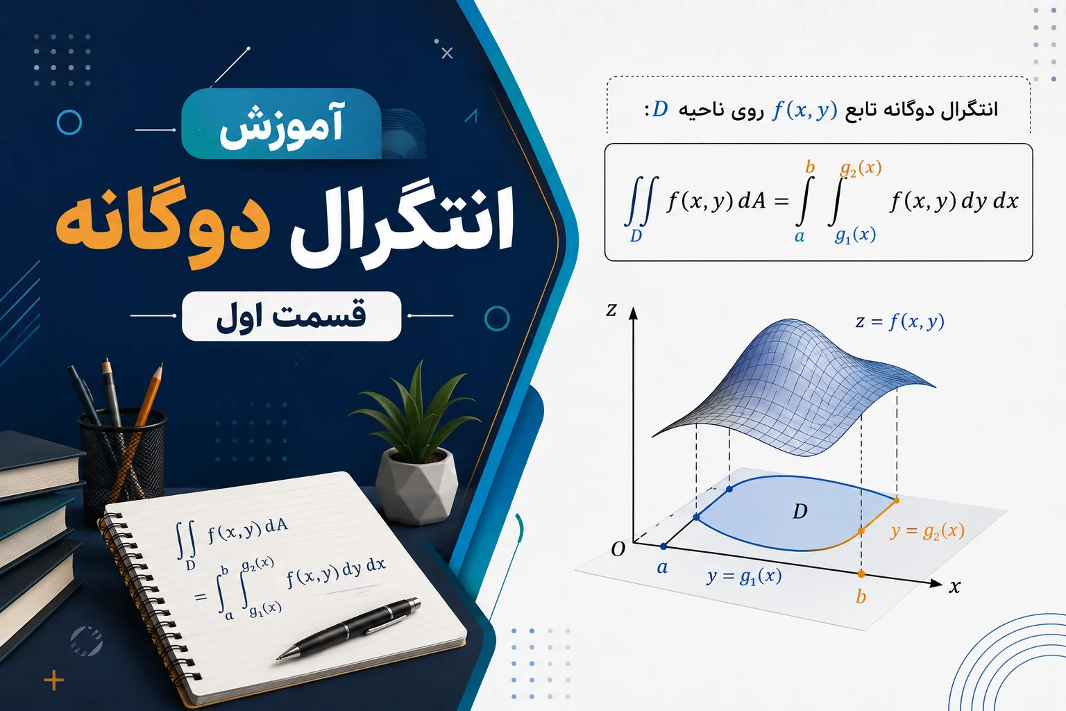آموزش انتگرال دوگانه - قسمت اول